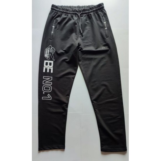 BLACK FABRIC GYM PANTS